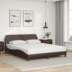 vidaXL Bedframe "Dover" kunstleer bruin 160x200 cm