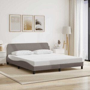 vidaXL Bedframe "Dover" stof taupe 180x200 cm