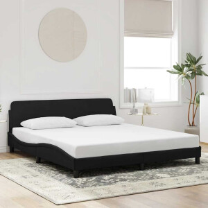 vidaXL Bedframe "Dover" 180x200 cm fluweel zwart