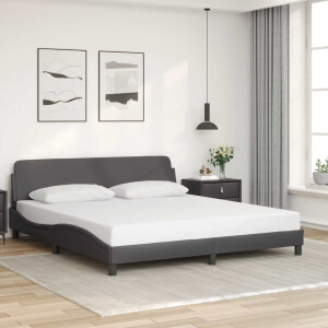 vidaXL Bedframe "Dover" kunstleer grijs 180x200 cm
