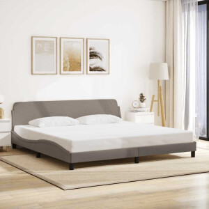 vidaXL Bedframe "Dover" stof taupe 200x200 cm