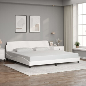 vidaXL Bedframe "Dover" kunstleer wit 200x200 cm