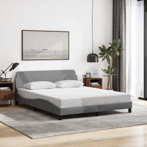 vidaXL Bedframe "Dover" stof lichtgrijs 152x203 cm