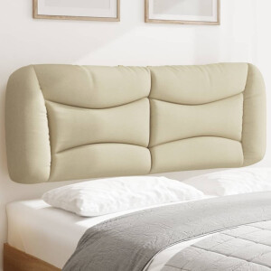 vidaXL Hoofdbordkussen "Hvar" 140 cm stof crèmekleurig