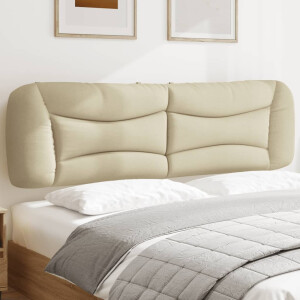 vidaXL Hoofdbordkussen "Hvar" 180 cm stof crèmekleurig