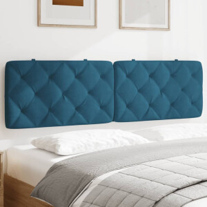 vidaXL Hoofdbordkussen 180 cm fluweel blauw