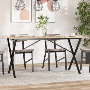 vidaXL Eettafelpoten X-frame 140x60x73 cm staal