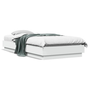 vidaXL Bedframe bewerkt hout wit 100x200 cm