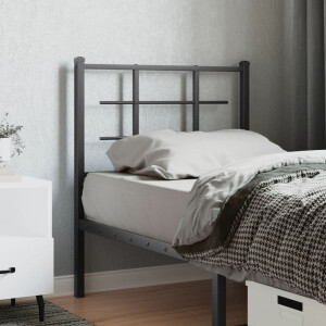 vidaXL Hoofdbord 75 cm metaal zwart