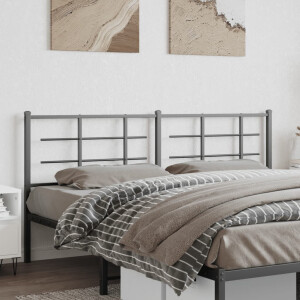 vidaXL Hoofdbord 193 cm metaal zwart