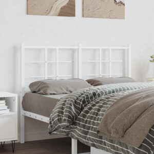 vidaXL Hoofdbord 120 cm metaal wit