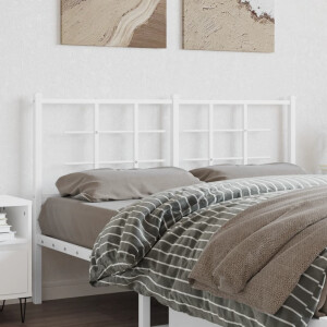 vidaXL Hoofdbord 135 cm metaal wit
