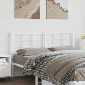 vidaXL Hoofdbord 160 cm metaal wit