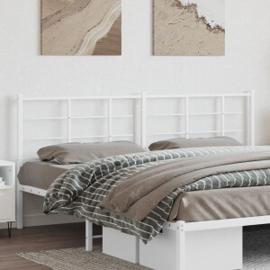 vidaXL Hoofdbord 200 cm metaal wit