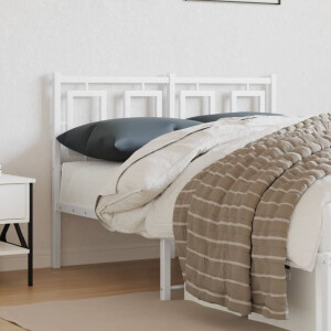 vidaXL Hoofdbord 120 cm metaal wit