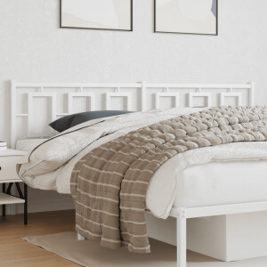 vidaXL Hoofdbord 200 cm metaal wit