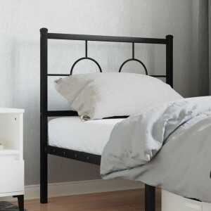 vidaXL Hoofdbord 80 cm metaal zwart