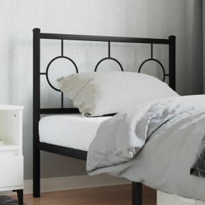 vidaXL Hoofdbord 90 cm metaal zwart
