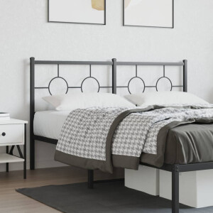 vidaXL Hoofdbord 150 cm metaal zwart