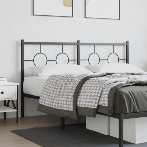 vidaXL Hoofdbord 160 cm metaal zwart