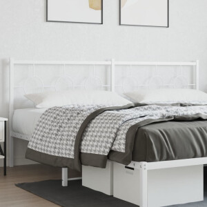 vidaXL Hoofdbord 200 cm metaal wit
