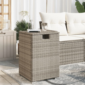 vidaXL Afdekkast voor propaangasfles 40x40x60 cm Poly Rattan grijs