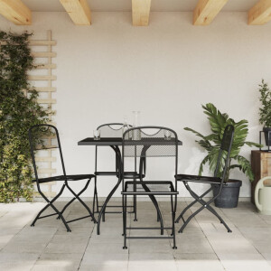 vidaXL 5-delige Tuinset metaalgaas antracietkleurig