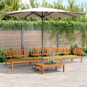 vidaXL 4-delige Loungeset pallet massief acaciahout