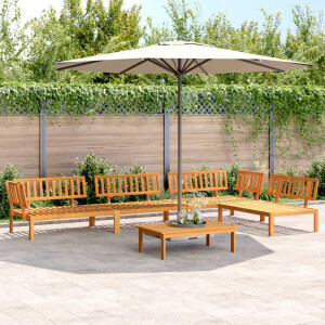 vidaXL 5-delige Loungeset pallet massief acaciahout
