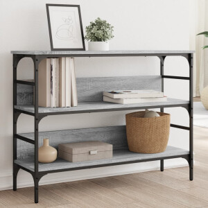 vidaXL Wandtafel 100x32x75 cm bewerkt hout grijs sonoma eikenkleurig