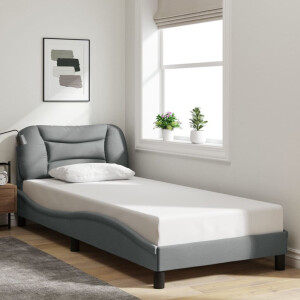 vidaXL Bedframe zonder matras "Hvar" 80x200 cm stof lichtgrijs
