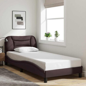 vidaXL Bedframe zonder matras "Hvar" 80x200 cm stof donkerbruin