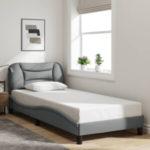 vidaXL Bedframe zonder matras "Hvar" 90x190 cm stof lichtgrijs