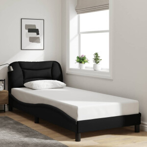 vidaXL Bedframe zonder matras "Hvar" 90x200 cm stof zwart