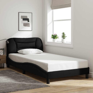 vidaXL Bedframe zonder matras "Hvar" 100x200 cm stof zwart
