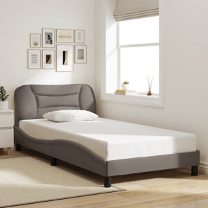vidaXL Bedframe zonder matras "Hvar" 100x200 cm stof taupe