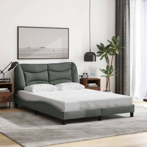 vidaXL Bedframe zonder matras "Hvar" 120x200 cm stof donkergrijs