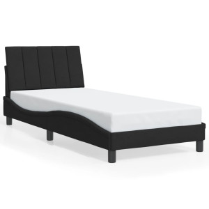 vidaXL Bedframe met hoofdeinde fluweel zwart 80x200 cm