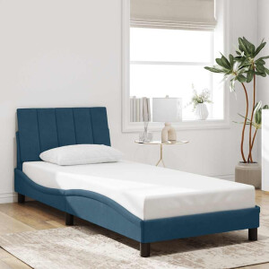 vidaXL Bedframe zonder matras "Hanko" fluweel blauw 90x190 cm