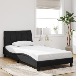 vidaXL Bedframe zonder matras "Hanko" 100x200 cm fluweel zwart