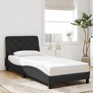 vidaXL Bedframe zonder matras fluweel zwart 90x190 cm