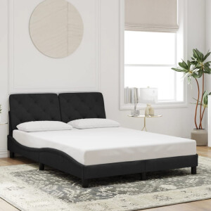 vidaXL Bedframe zonder matras 140x190 cm fluweel zwart