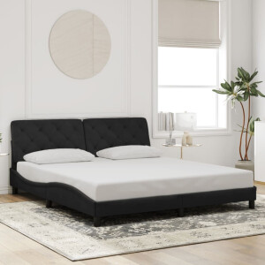vidaXL Bedframe zonder matras 180x200 cm fluweel zwart