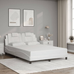 vidaXL Bedframe "Viana" zonder matras kunstleer wit 140x200 cm