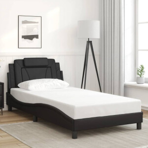vidaXL Bedframe "Viana" zonder matras kunstleer zwart 100x190 cm