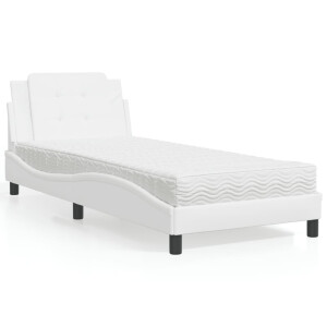 vidaXL Bedframe zonder matras "Zadar" kunstleer wit 80x200 cm