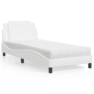 vidaXL Bedframe zonder matras "Zadar" kunstleer wit 100x200 cm