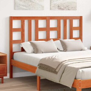 vidaXL Hoofdbord 135 cm massief grenenhout wasbruin