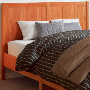 vidaXL Hoofdbord 135 cm massief grenenhout wasbruin