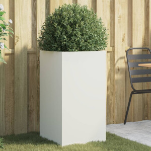 vidaXL Plantenbak 42x38x75 cm staal wit